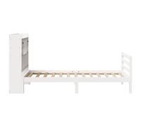 Gecheer Letto con Libreria senza Materasso 75x190 cm in Legno PinoLetto Libreria