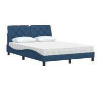Gecheer Letto con Materasso Blu 140x190 cm in TessutoLetto con Materasso