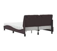 Gecheer Letto con Materasso Marrone Scuro 140x190cm TessutoLetto con Materasso