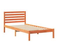 Gecheer Letto con Testiera di Pino Massello 90 x 200 cm, Design Minimalista, Elegante e Tranquillo per Sonno Sereno