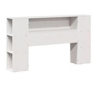 Gecheer Letto Libreria senza Materasso Bianco 135x190 cm Legno di PinoLetto Singolo Legno