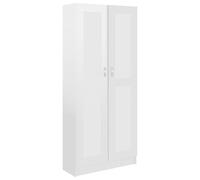 Gecheer Libreria, in legno multistrato bianco lucido 82,5x30,5x185,5 cm, per camera da letto