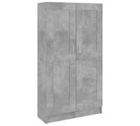 Gecheer Libreria, Libreria Grigio Cemento Legno Multistrato 82,5x30,5x150 cm per Studio Camera