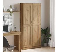 Gecheer Libreria,Mobiletto,Armadietto,Mobile,Armadio con 2 Ante,Armadio di Stoccaggio Armadio da Pavimento,Libreria per Soggiorno,Libreria Scaffale,Rovere Artigianale 82,5x30,5x185cm Legno Multistrato