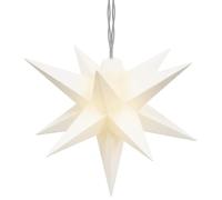 Gecheer Luci di Natale LED, 10 stelle bianche 10 cm con timer IP44, luce calda, cavo 5m, decorazioni per interni ed esterni, alberi, finestre, porte