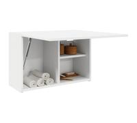 Gecheer Mobile da Bagno a Parete Bianco 60x25x40cm in Legno Multistrato,Armadietto da Bagno,Mobile Alto,Mobiletto Bagno Salvaspazio,Mobili Bagno a Terra,Armadio da Bagno,Armadio per Il Bagno,P860067