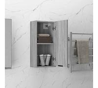 Gecheer Mobile da bagno, armadio da parete, mobiletto da bagno, mobiletto da bagno, armadio ausiliario, grigio Sonoma 32 x 20 x 67 cm
