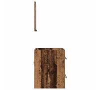 Gecheer Mobile da Bagno con cassetto Legno Antico 41 x 38.5 x 48 cmClassificatore Acciaio