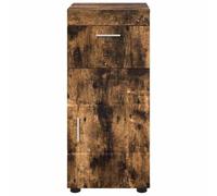 Gecheer Mobile da Bagno Rovere fumo 37 x 31.5 x 82 cm Legno multistratoMobile Bagno in Rovere