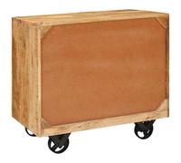 Gecheer Mobile laterale Marrone 70 x 38 x 63 cm legno massello di mangoMobile Vinili Design