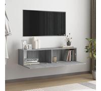 Gecheer Mobile Muro TV Grigio Sonoma 120x30x30cm Legno IngegnerizzatoMobile tv legno design