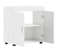 Gecheer Mobile per lavabo da bagno Bianco lucido 60 x 34 x 63 cmMobile Bagno in Rovere