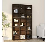 Gecheer Mobile Porta CD Rovere Marrone 102x23x177,5cm Legno Multistrato,Mobiletto,Mobile Porta CD,Libreria,Scaffale Porta CD,Dvd,Archiviazione,Libreria Cubi,Porta CD a Colonna,Libreria Divisorio