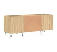 Gecheer Mobile Porta Dischi Rovere Sonoma 121x38x48cm Legno MultistratoComò Ricarica Wireless