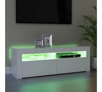 Gecheer Mobile Porta TV con Luci LED Bianco 120x35x40 cmParete attrezzata per televisore con illuminazione