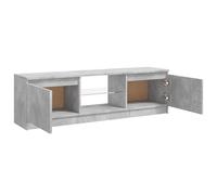 Gecheer Mobile Porta TV con Luci LED Grigio Cemento 120x30x36 cmParete attrezzata per televisore con illuminazione