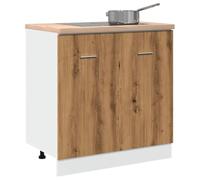 Gecheer Mobile Sottolavello Artigianale 80x46x81,5 cm Legno Multistrato,Armadio da Cucina,Mobile da Cucina Salvaspazio,Mobili Cucina Componibili,Mobile Base per Cucina,Armadietti da Cucina,P856078