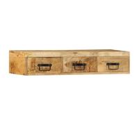Gecheer Mobile TV a Parete 100x30x19 cm Legno Grezzo Massello di Mango,Porta TV per Soggiorno,Mobile TV a Muro,Mobile TV Sospeso,Parete Attrezzata da Soggiorno,Armadietto a Parete per TV,P4017464