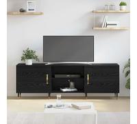 Gecheer Mobile TV Rovere nero 150 x 30 x 50 cm Legno multistratoMobili TV moderniSet porta TV
