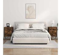 Gecheer Mobiletti da Notte 2 pcs Rovere fumo 42 x 41 x 61 cmComodini moderni