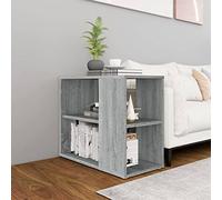 Gecheer Mobiletto,Credenza,Tavolino,Laterale,Moderna,in Truciolato,Grigio Sonoma,con Ripiani 60x30x50 cm,Mobiletto Soggiorno,Credenza Laterale Divano,Tavolino Laterale per Divano,Mobiletto Laterale