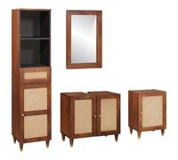 Gecheer Mobili da bagno con cassetto con porta 4 pcs 38 x 33 x 160 cmMobile Bagno in Rovere