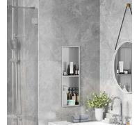 Gecheer Nicchia per doccia Argento 60 x 20 x 9.5 cmNicchia Doccia Acciaio
