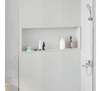 Gecheer Nicchia per doccia Bianco 90 x 30 x 9.5 cm Acciaio inossidabileNicchia Doccia Acciaio