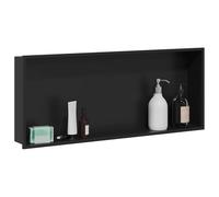 Gecheer Nicchia per doccia Nero 75 x 30 x 9.5 cm Acciaio inossidabileAccessori Camino Moderni
