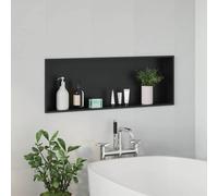 Gecheer Nicchia per doccia Nero 90 x 30 x 9.5 cm Acciaio inossidabileAccessori Camino Moderni