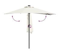 Gecheer Ombrello da giardino sabbia, dimensioni 294 x 150 x 223 cm, in tessuto