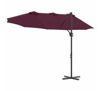 Gecheer Ombrellone a braccio da giardino con blocco Rosso bordò LargeBase per Ombrellone