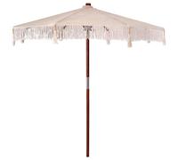 Gecheer Ombrellone da Giardino 250x250 cm, Cotone e Legno, Protezione UV, Esterno, Ideale per Patio