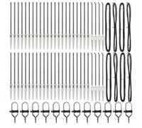 Gecheer Pali per recinzione con punta 52 pz Ø32 mm 100 cm in acciaio zincatoCancello Giardino Grigio