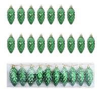 Gecheer Palla di pino di Natale Verde, Decorazione albero di Natale, 40 pcs, Moderno, Elegante, Per arredamento festivo