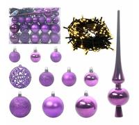 Gecheer Palle di Natale LED, 61 pcs Lillà Plastica, illuminazione festiva, luci calde, for alberi di Natale, salotti, uffici, sale da pranzo