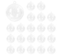Gecheer Palle di Natale Trasparenti, Decorazioni Festive Baubles, Plastica, Eleganza Moderna, Luce Riflessa, 50 pcs, Ø 5 cm, per Albero di Natale