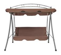 Gecheer Panchina a Dondolo per Esterni Convertibile e Baldacchino CaffèSet relax per patio