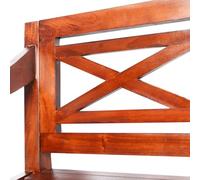 Gecheer Panchina Batavia 136 cm Legno Massello di Mogano Marrone ScuroArredo da esterno comodo