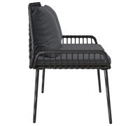 Gecheer Panchina da giardino Nero, Antracite 109 x 63 x 83 cmPoltrona Massaggio Reclinabile