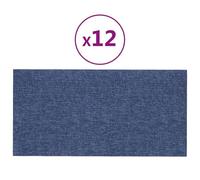 Gecheer Pannelli Murali 12 pz Blu 30x15 cm Tessuto 0,54 m2Scaffale multiplo