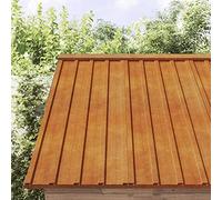 Gecheer Pannelli per Tetto 12 Pezzi, ondulati, 100 x 44 cm, Acciaio corten, per capannoni, maneggi, Garage temporanei, Case mobili e edifici Commerciali