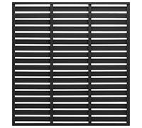 Gecheer Pannello di Recinzione,da Giardino,Esterno,in WPC,Nero,180x180 cm,Recinzione da Giardino,Recinzione da Esterno,Pannello a Parete,Pannello,Divisore Esterno