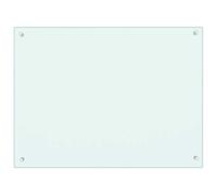 Gecheer Paraschizzi per Cucina, Vetro Temperato, Dimensione 80x60 cm, Colore Bianco, per Parete Cucina