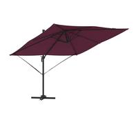 Gecheer Parasole Roma rosso bordeaux 286x285x265 cm in alluminioOmbrellone Cantilever LED