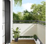 Gecheer Paravento Balcone,Frangivista per Balcone,Frangivista Balcone per Protezione Privacy,Schermo Privacy,Frangivista Frangivento per Ringhiera,Impermeabile e Protezione UV,Crema 75x1000 cm
