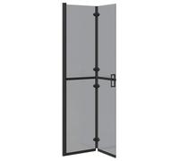 Gecheer Parete doccia Walk-in Nero e trasparente scuro 90 x 190 cmParete Doccia Walk-in