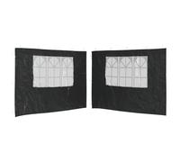 Gecheer Parete laterale per tendostrutture, con finestre decorative in PE, impermeabile e resistente ai raggi UV, accessorio per tende, parete aggiuntiva for giardino, eventi e uso esterno