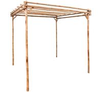 Gecheer Pergola, gazebo pieghevole in bambù, 170 x 170 x 220 cm, per campeggio, matrimoni, grigliate, eventi all'aperto