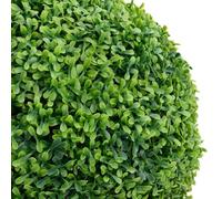 Gecheer Pianta di Bosso Artificiale, a Sfera con Vaso Verde 71 cm, polietilene e legno massello di eucalipto, per arredamento interno